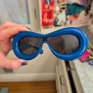 Blue Novelty Puffy Oval Sunglasses